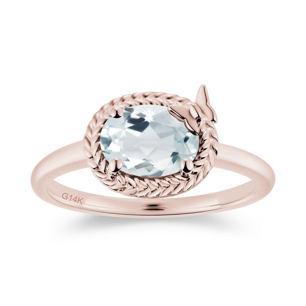 Oval Cut Amethyst Butterfly Promise Ring - LUO Jewelry #gemstone_Aquamarine