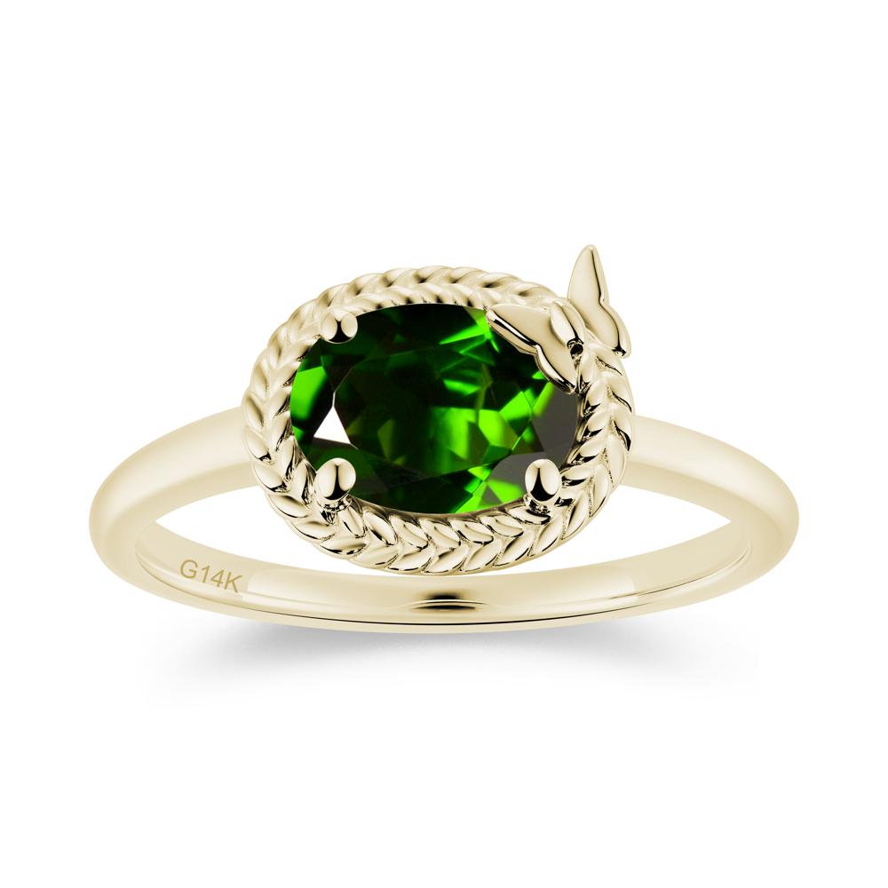 Oval Cut Amethyst Butterfly Promise Ring - LUO Jewelry #gemstone_Diopside