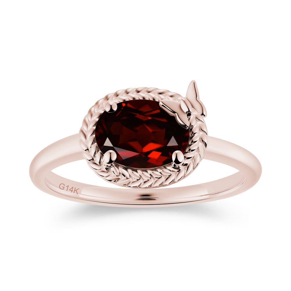 Oval Cut Amethyst Butterfly Promise Ring - LUO Jewelry #gemstone_Garnet
