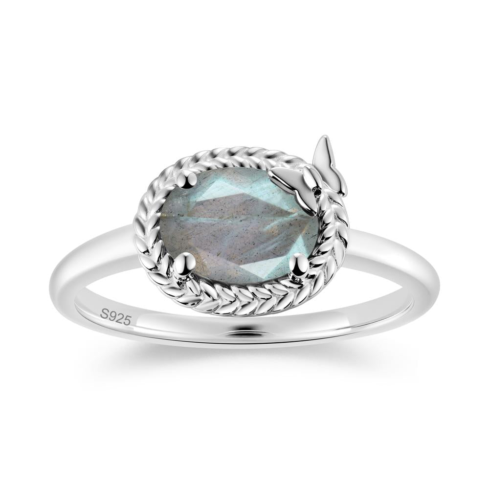 Oval Cut Amethyst Butterfly Promise Ring - LUO Jewelry #gemstone_Labradorite