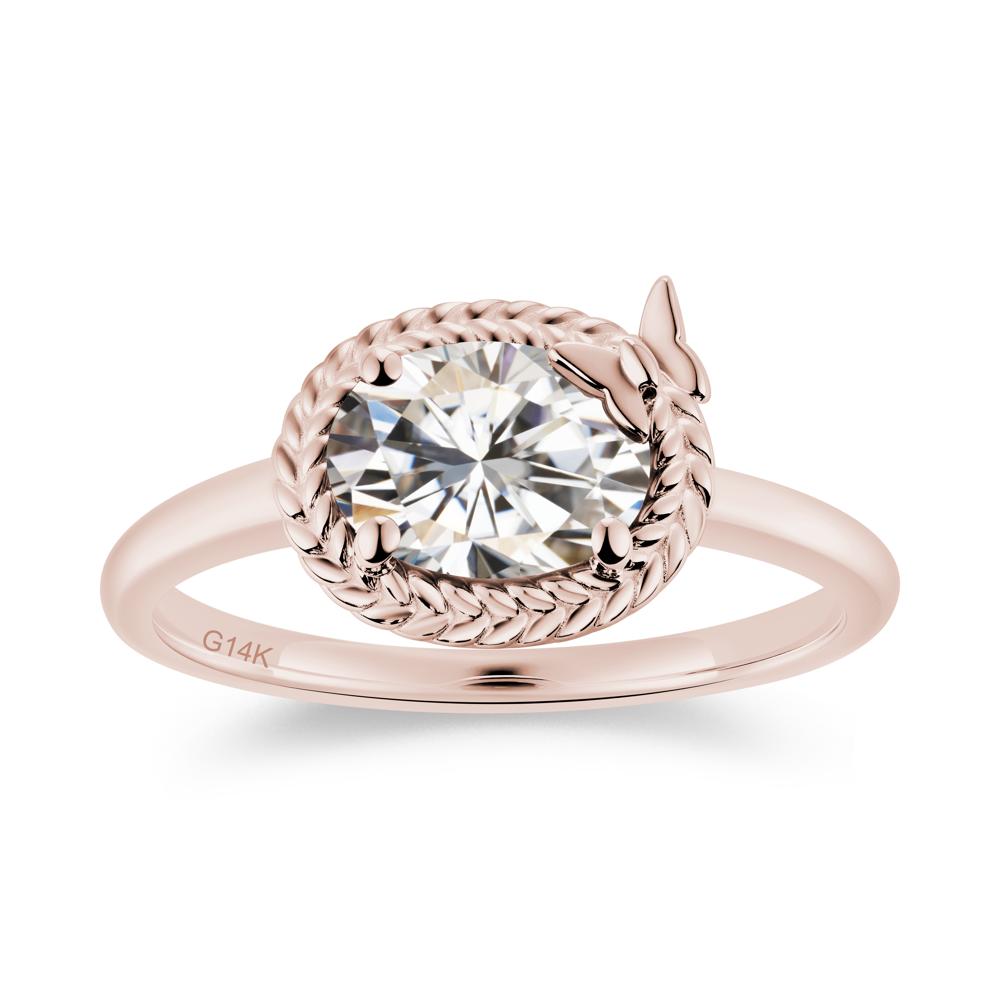 Oval Cut Amethyst Butterfly Promise Ring - LUO Jewelry #gemstone_Moissanite