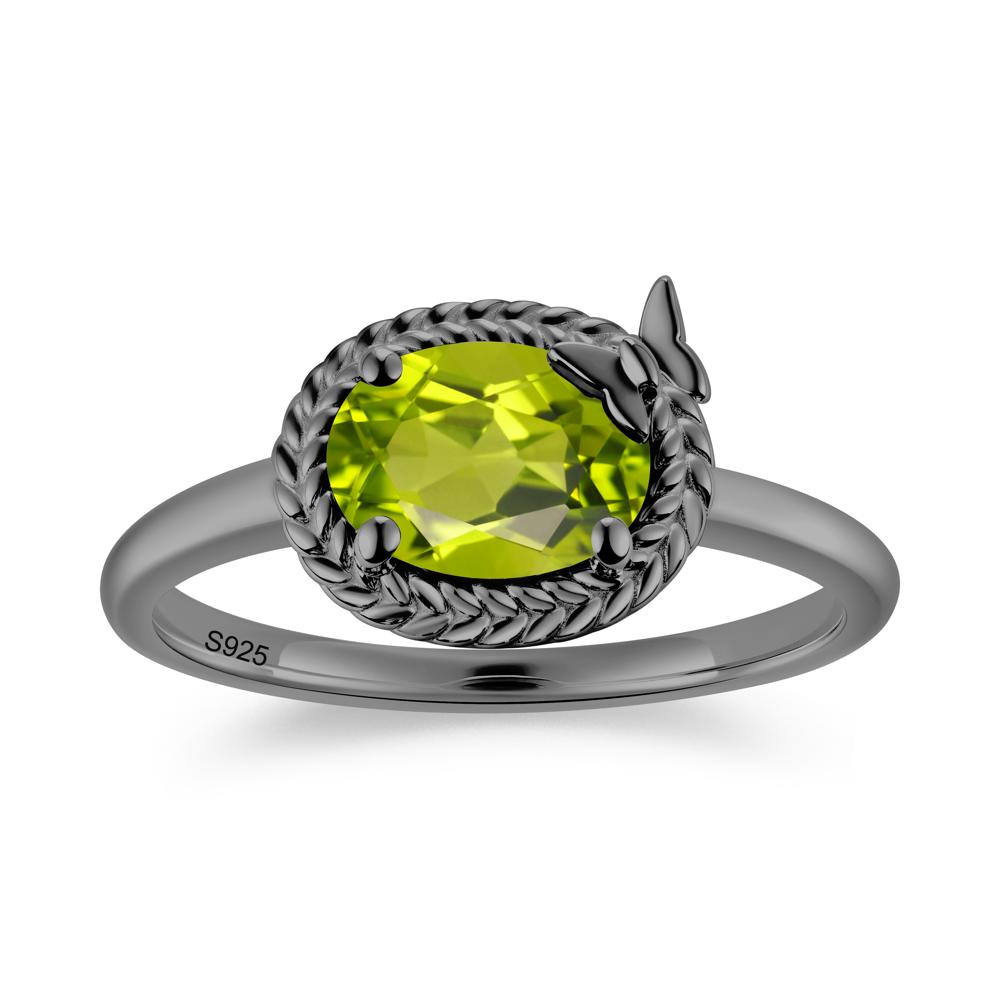 Oval Cut Amethyst Butterfly Promise Ring - LUO Jewelry #gemstone_Peridot