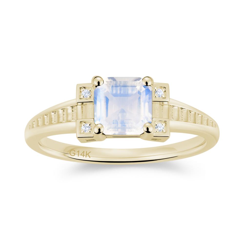 Asscher Cut Amethyst Tapered Ring - LUO Jewelry #gemstone_Moonstone