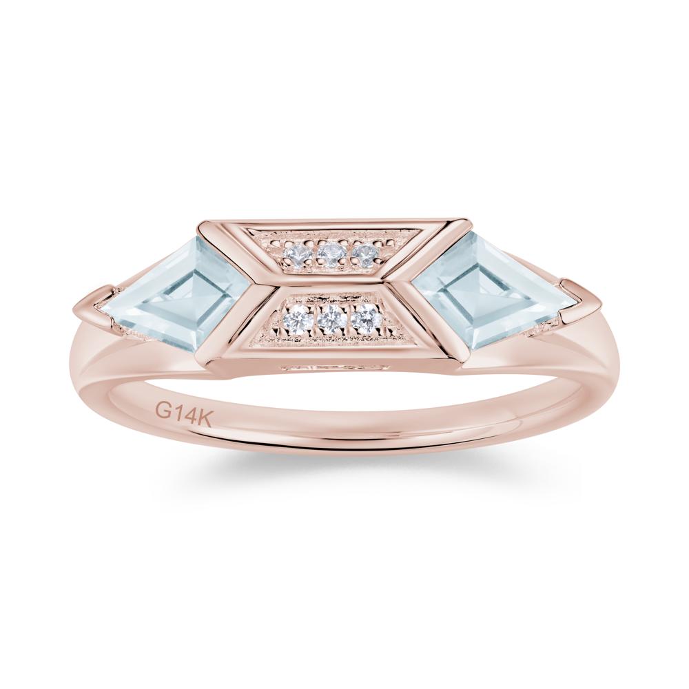 East West Kit Cut Alexandrite Promise Ring for Him and Her - LUO Jewelry #gemstone_Aquamarine
