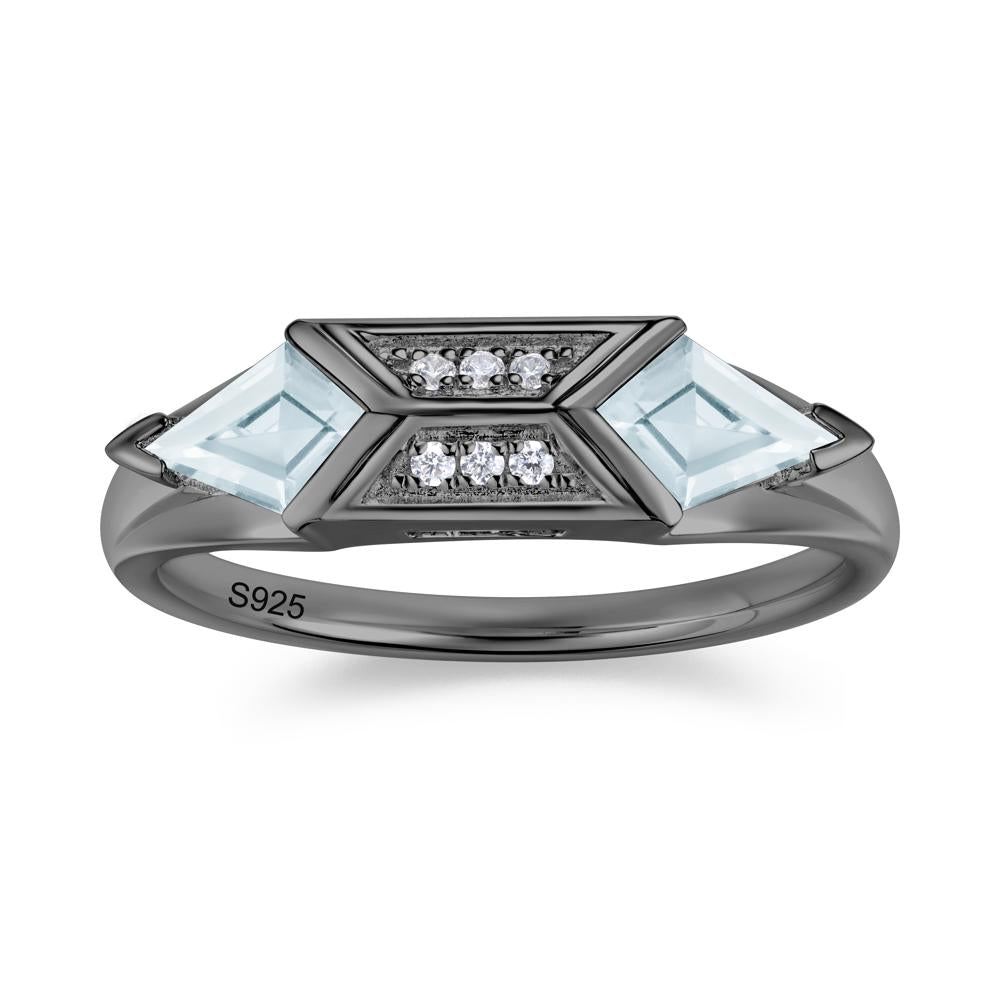 East West Kit Cut Alexandrite Promise Ring for Him and Her - LUO Jewelry #gemstone_Aquamarine