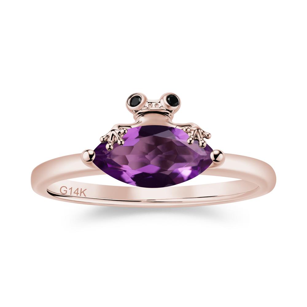 Lucky Frog London Blue Topaz and Black Spinel Ring for Ladies - LUO Jewelry #gemstone_Amethyst and Black Spinel