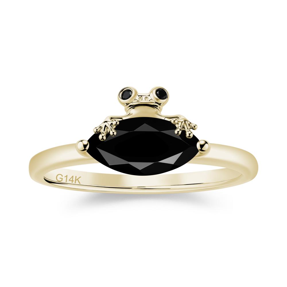 Lucky Frog London Blue Topaz and Black Spinel Ring for Ladies - LUO Jewelry #gemstone_Black Spinel