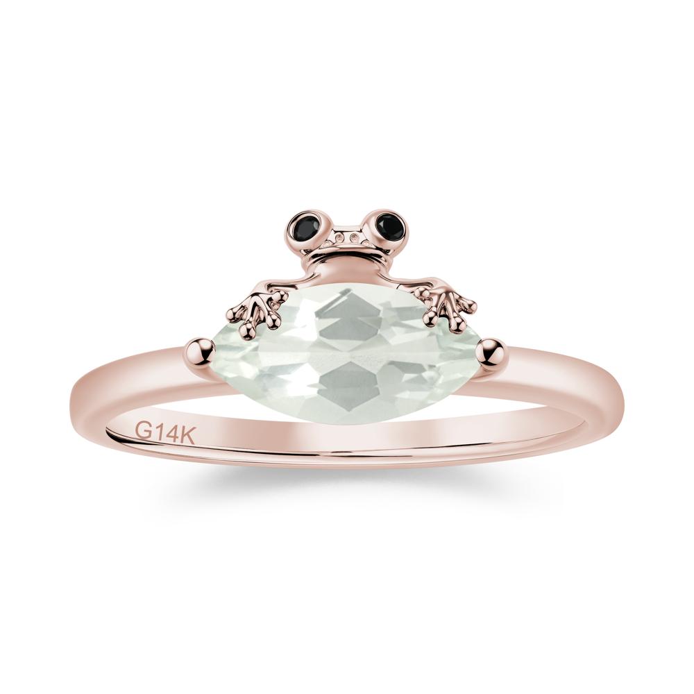 Lucky Frog London Blue Topaz and Black Spinel Ring for Ladies - LUO Jewelry #gemstone_Green Amethyst and Black Spinel