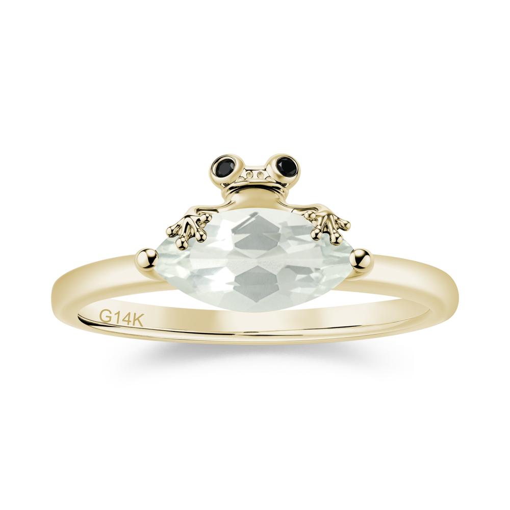 Lucky Frog London Blue Topaz and Black Spinel Ring for Ladies - LUO Jewelry #gemstone_Green Amethyst and Black Spinel
