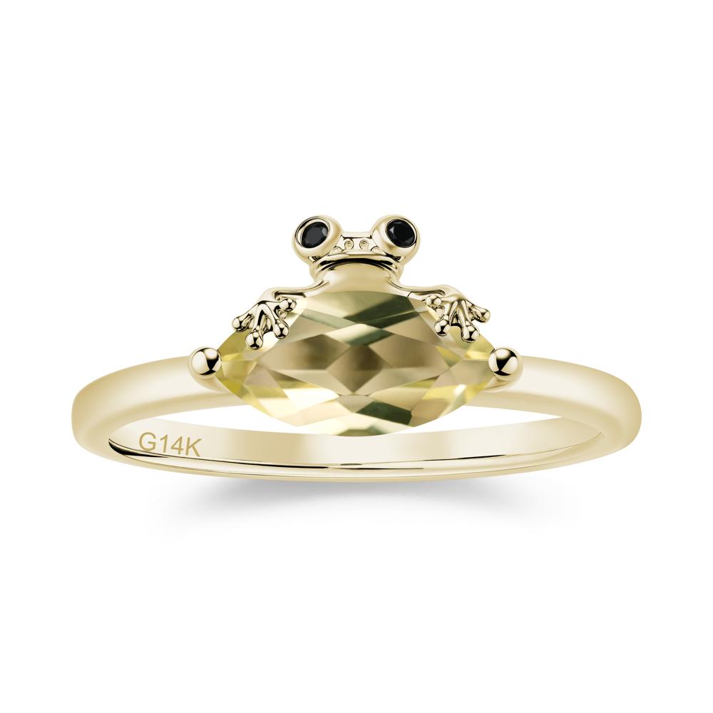 Lucky Frog London Blue Topaz and Black Spinel Ring for Ladies - LUO Jewelry #gemstone_Lemon Quartz and Black Spinel