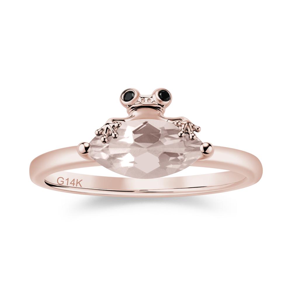 Lucky Frog London Blue Topaz and Black Spinel Ring for Ladies - LUO Jewelry #gemstone_Morganite and Black Spinel