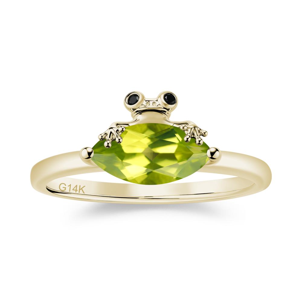 Lucky Frog London Blue Topaz and Black Spinel Ring for Ladies - LUO Jewelry #gemstone_Peridot and Black Spinel