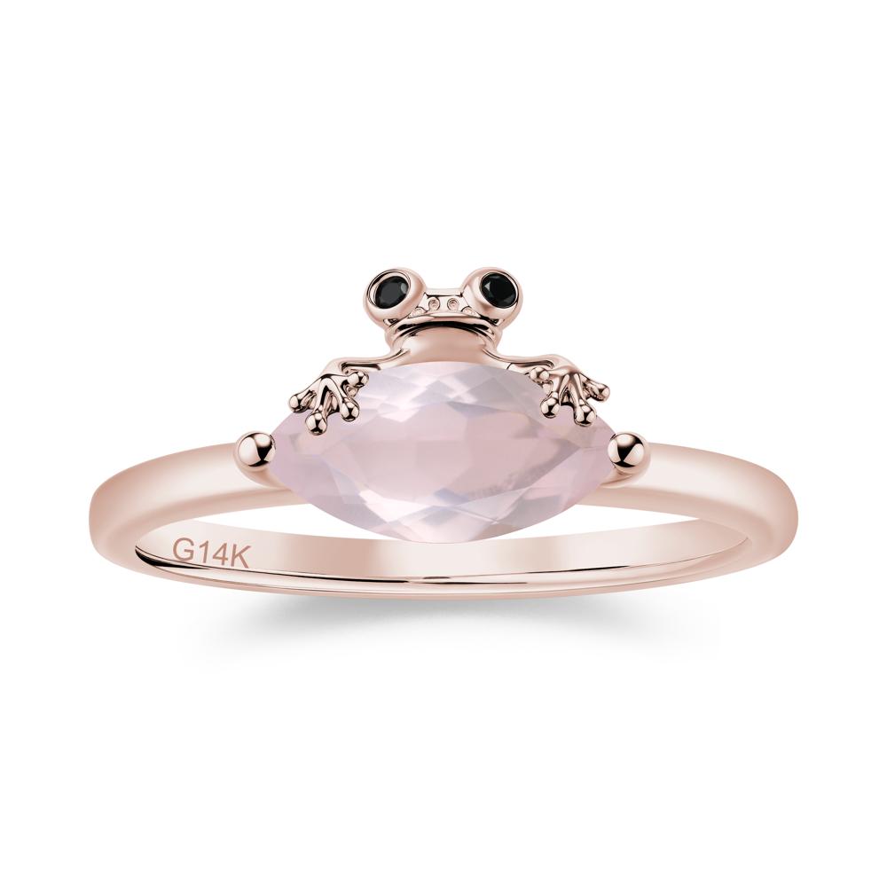 Lucky Frog London Blue Topaz and Black Spinel Ring for Ladies - LUO Jewelry #gemstone_Rose Quartz and Black Spinel