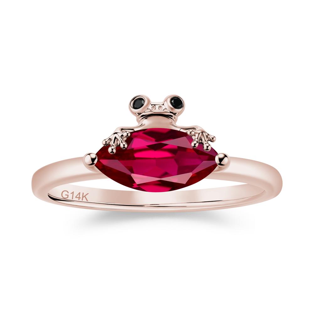 Lucky Frog London Blue Topaz and Black Spinel Ring for Ladies - LUO Jewelry #gemstone_Ruby and Black Spinel
