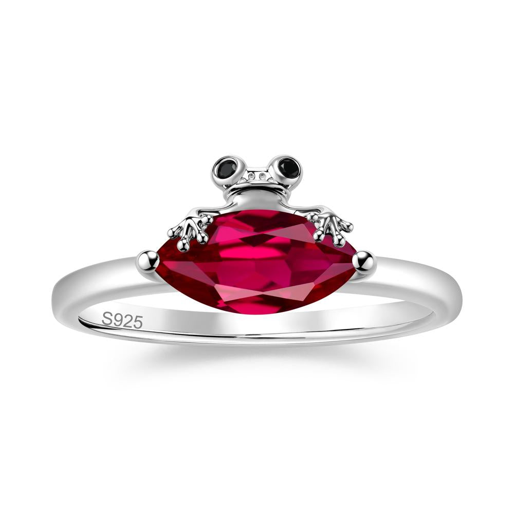Lucky Frog London Blue Topaz and Black Spinel Ring for Ladies - LUO Jewelry #gemstone_Ruby and Black Spinel