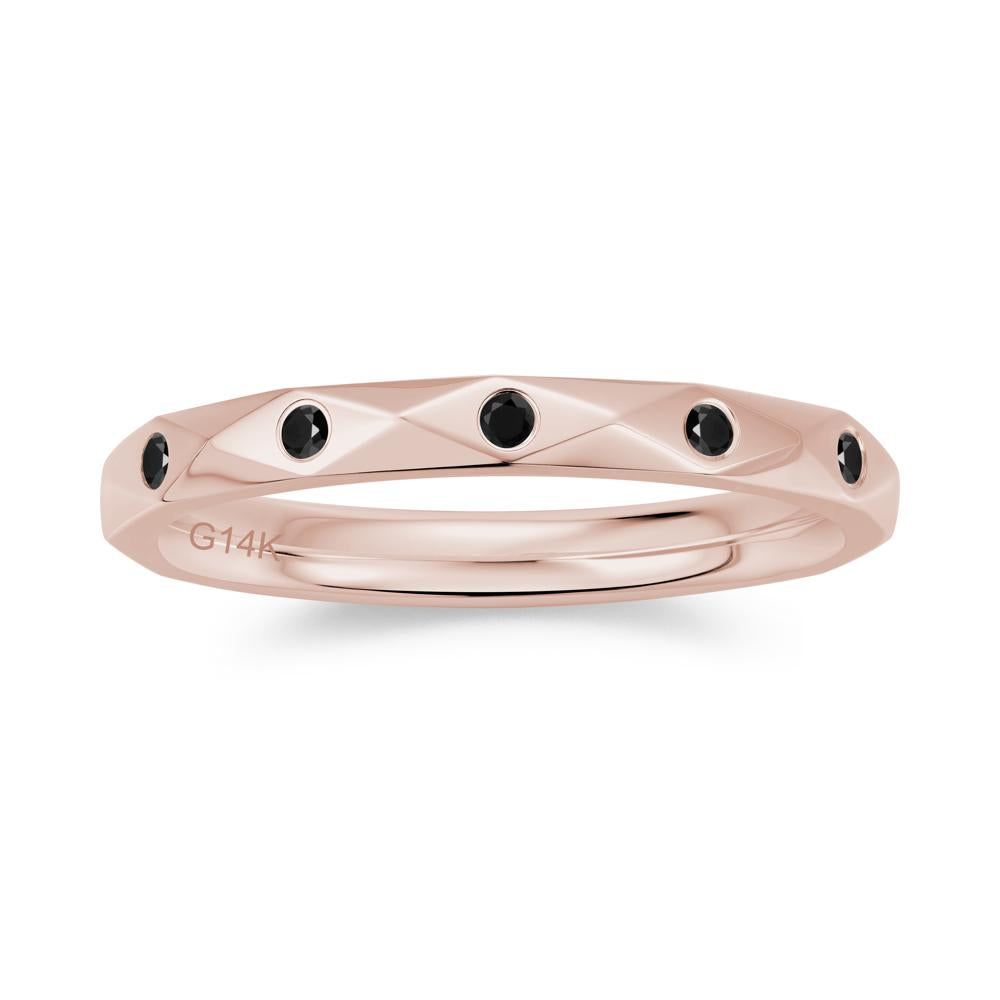 Minimalist Emerald Eternity Wedding Band Ring - LUO Jewelry #gemstone_Black Spinel