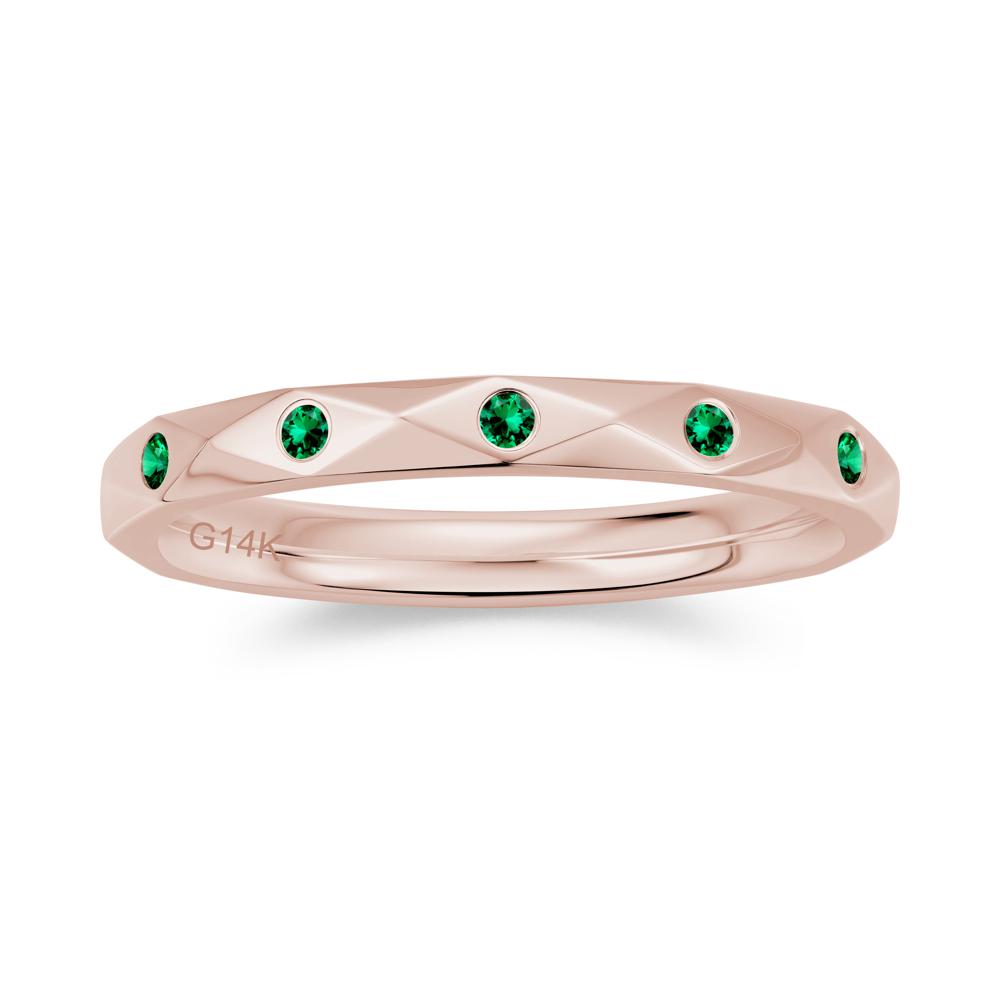 Minimalist Emerald Eternity Wedding Band Ring - LUO Jewelry #gemstone_Emerald