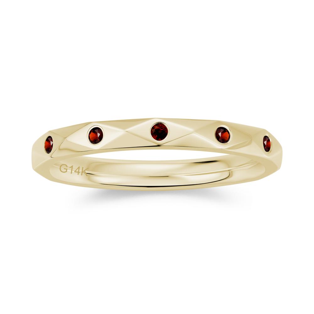 Minimalist Emerald Eternity Wedding Band Ring - LUO Jewelry #gemstone_Garnet