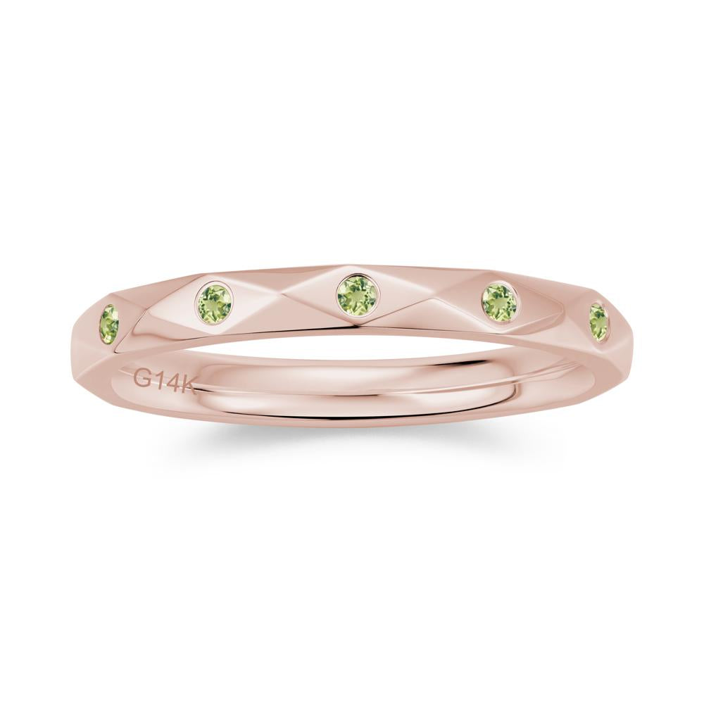 Minimalist Emerald Eternity Wedding Band Ring - LUO Jewelry #gemstone_Peridot
