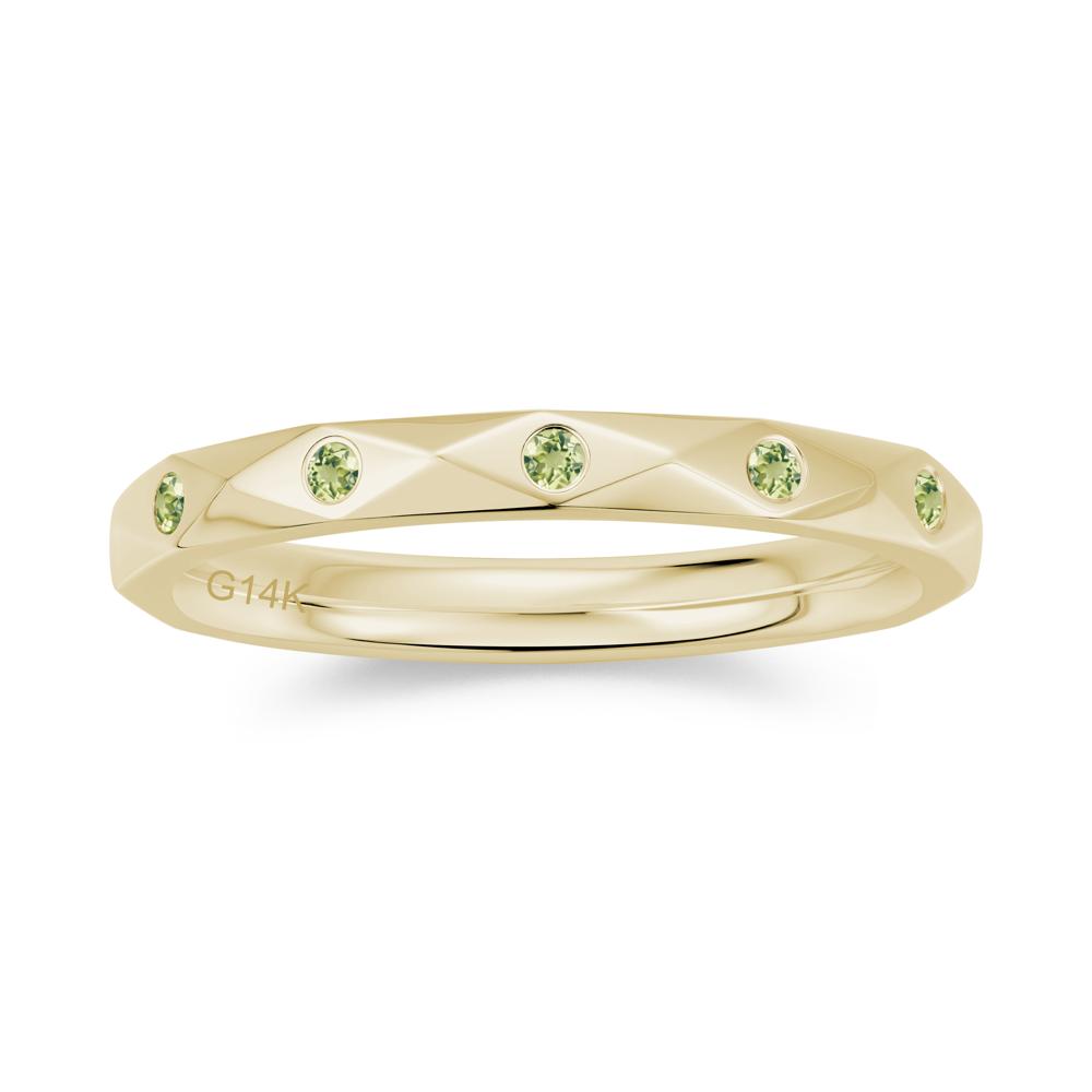 Minimalist Emerald Eternity Wedding Band Ring - LUO Jewelry #gemstone_Peridot