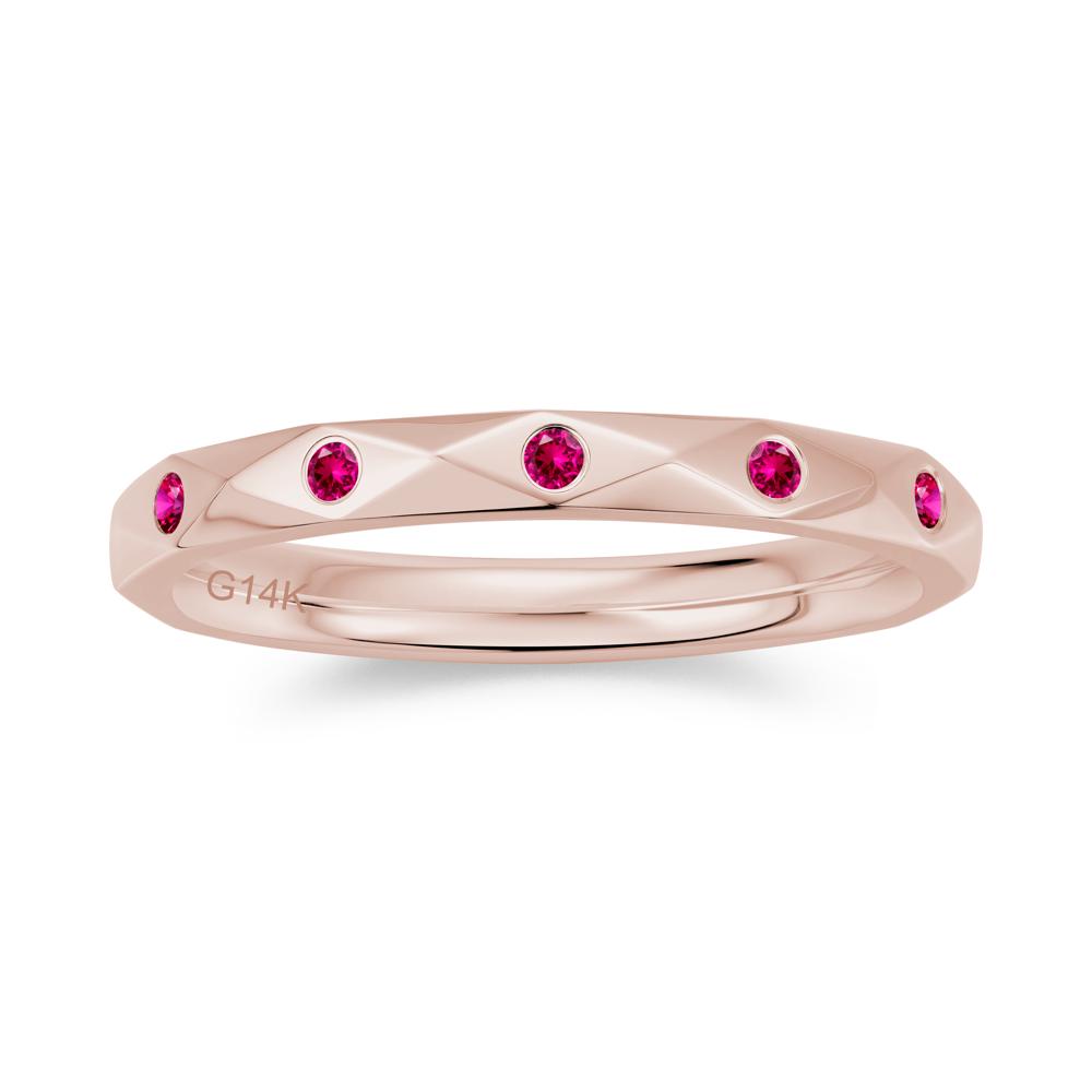 Minimalist Emerald Eternity Wedding Band Ring - LUO Jewelry #gemstone_Ruby