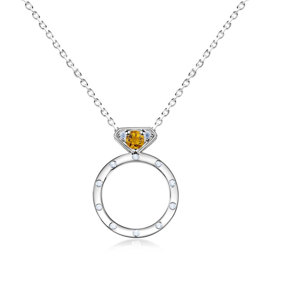 Sapphire Promise Necklace for Her - LUO Jewelry #gemstone_Citrine