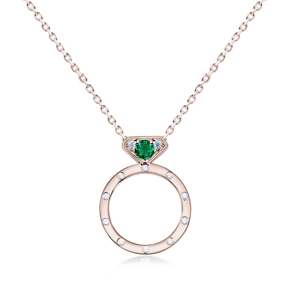 Sapphire Promise Necklace for Her - LUO Jewelry #gemstone_Emerald