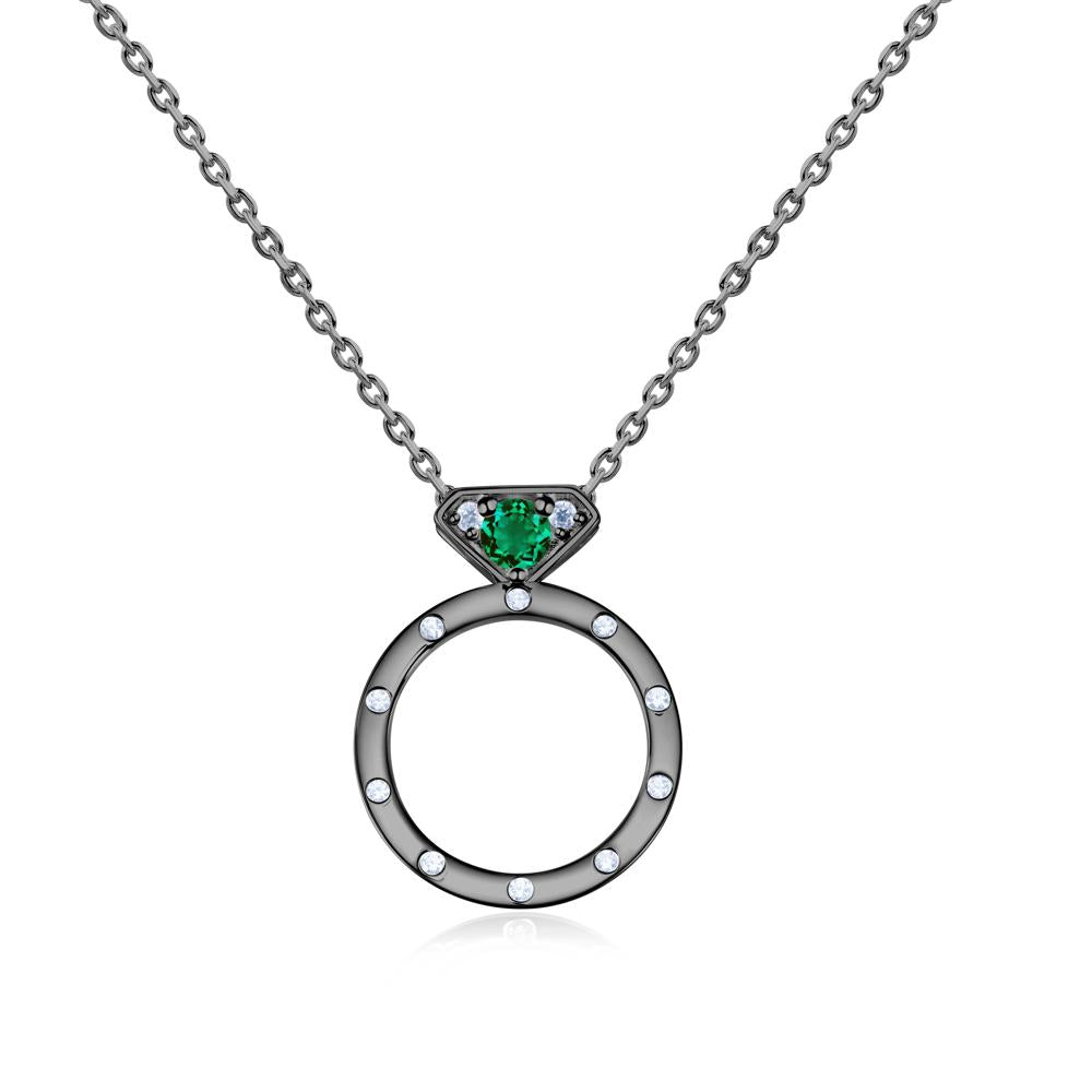 Sapphire Promise Necklace for Her - LUO Jewelry #gemstone_Emerald