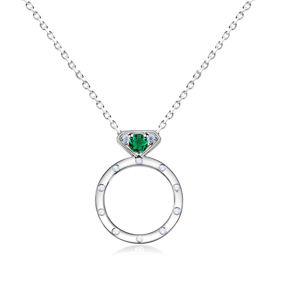 Sapphire Promise Necklace for Her - LUO Jewelry #gemstone_Emerald