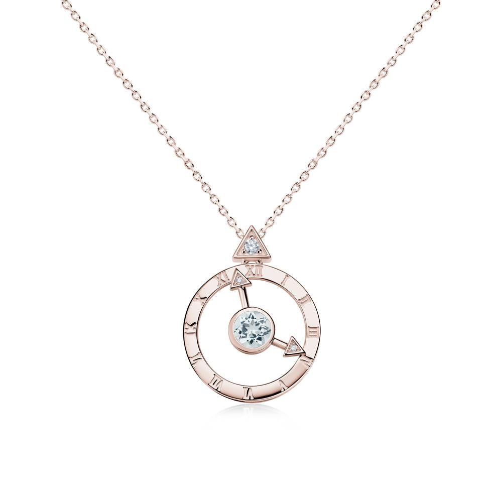 Clock and Compass Amethyst Necklace - LUO Jewelry #gemstone_Aquamarine