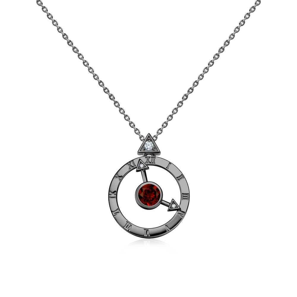 Clock and Compass Amethyst Necklace - LUO Jewelry #gemstone_Garnet
