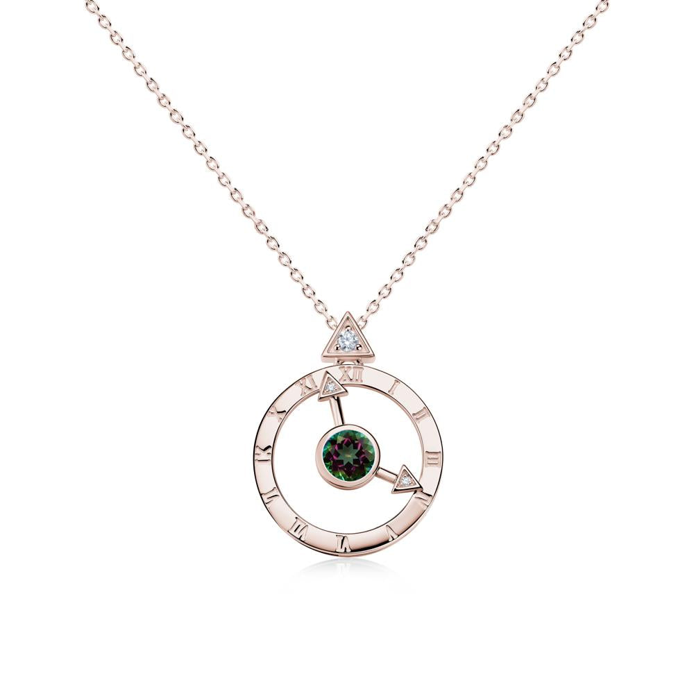 Clock and Compass Amethyst Necklace - LUO Jewelry #gemstone_Mystic Topaz