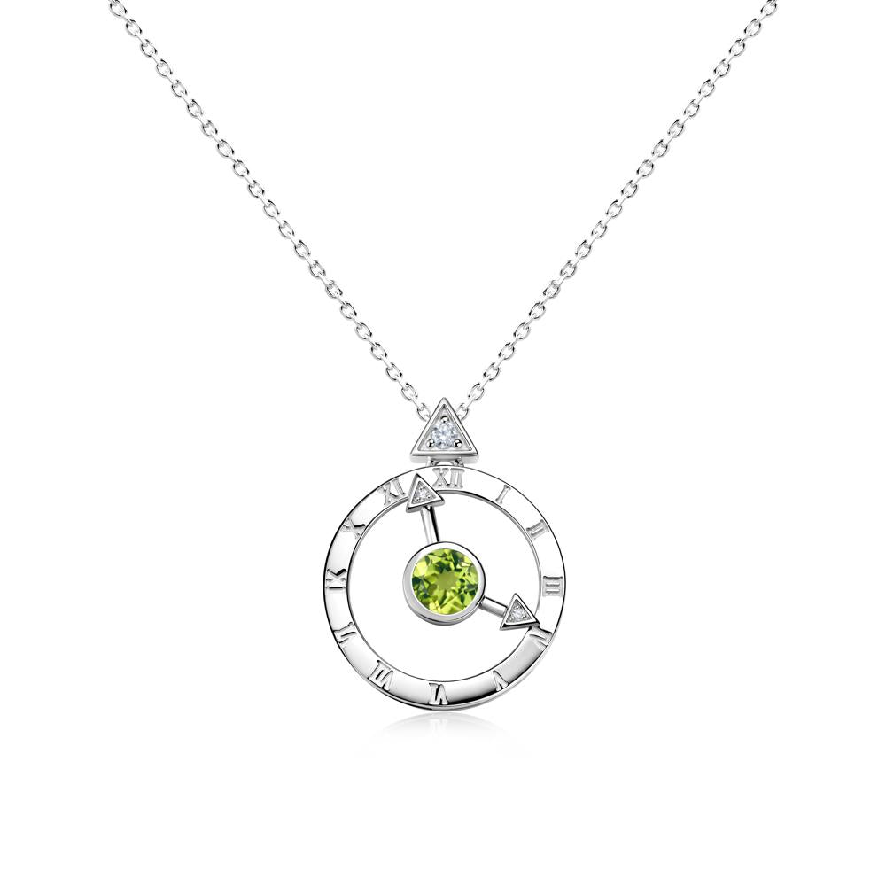 Clock and Compass Amethyst Necklace - LUO Jewelry #gemstone_Peridot