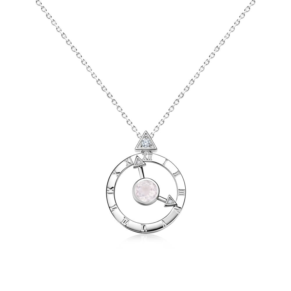 Clock and Compass Amethyst Necklace - LUO Jewelry #gemstone_Rose Quartz