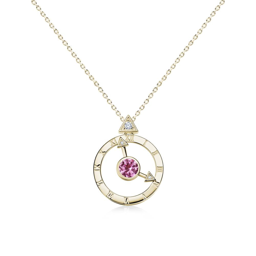 Clock and Compass Amethyst Necklace - LUO Jewelry #gemstone_Pink Sapphire