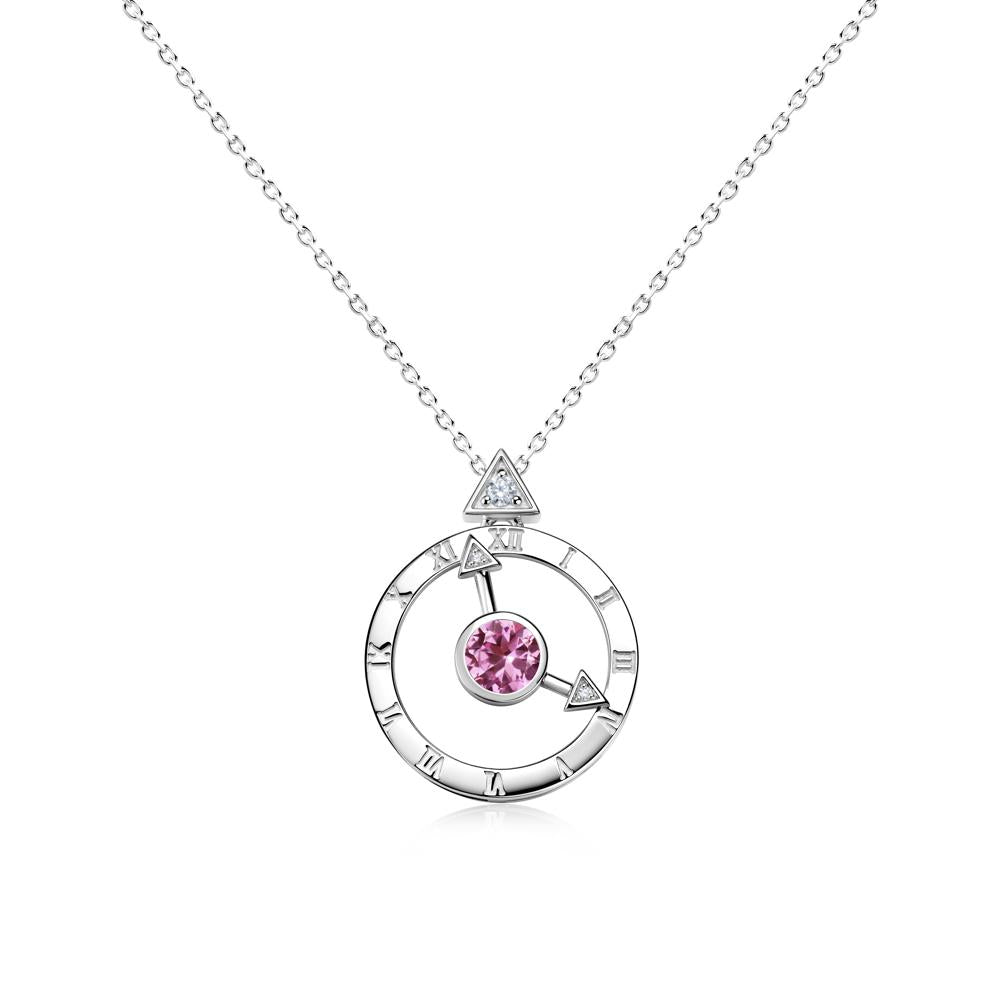 Clock and Compass Amethyst Necklace - LUO Jewelry #gemstone_Pink Sapphire