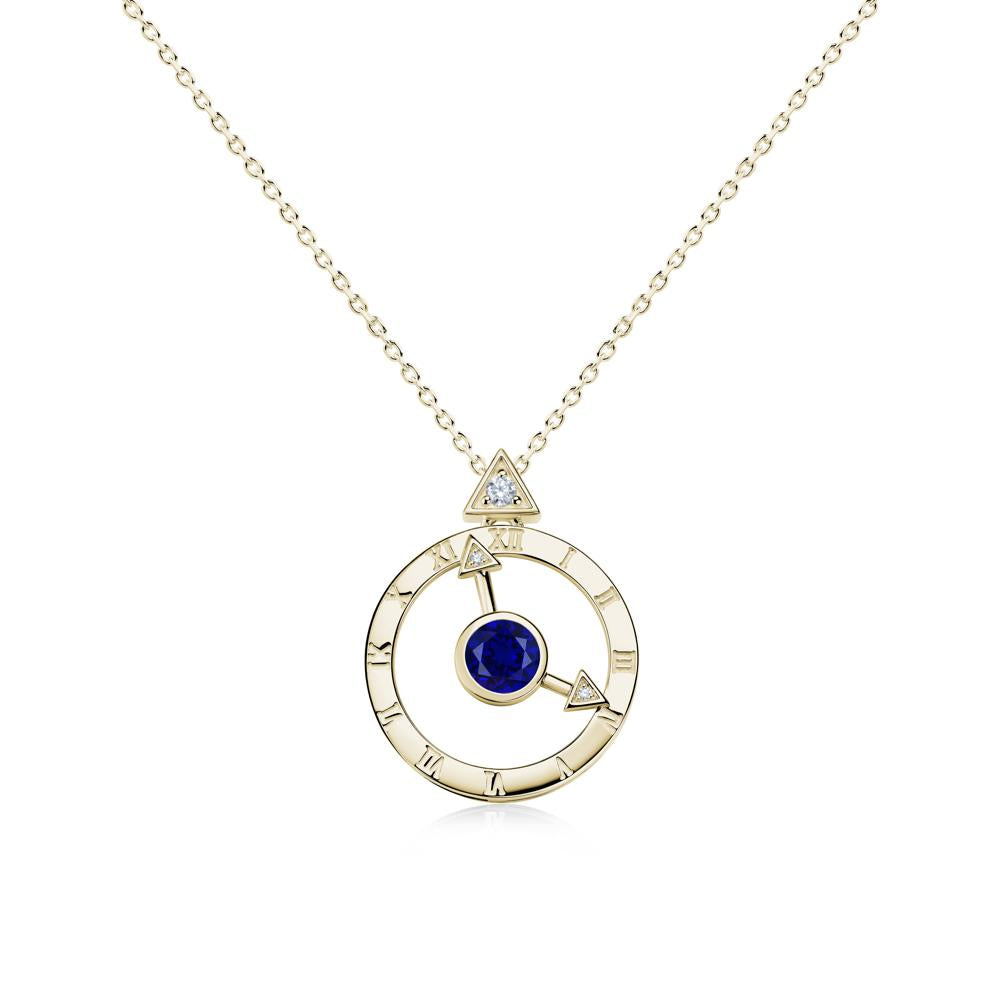 Clock and Compass Amethyst Necklace - LUO Jewelry #gemstone_Sapphire