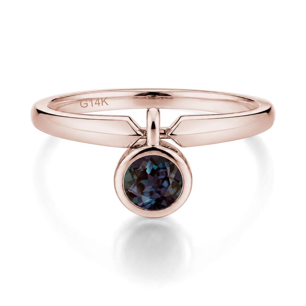 Custom Back Pattern Pink Cubic Zirconia Reversible Ring - LUO Jewelry #gemstone_Alexandrite