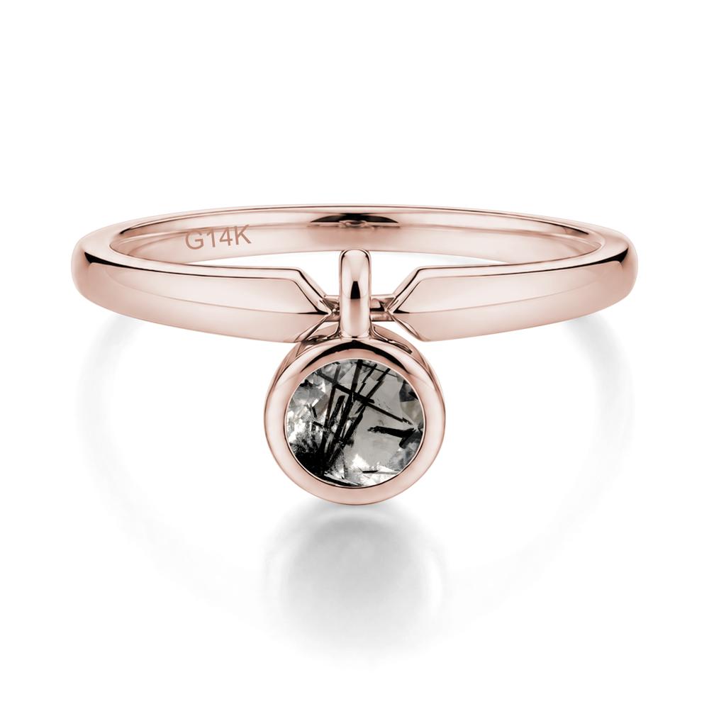 Custom Back Pattern Pink Cubic Zirconia Reversible Ring - LUO Jewelry #gemstone_Black Rutilated Quartz