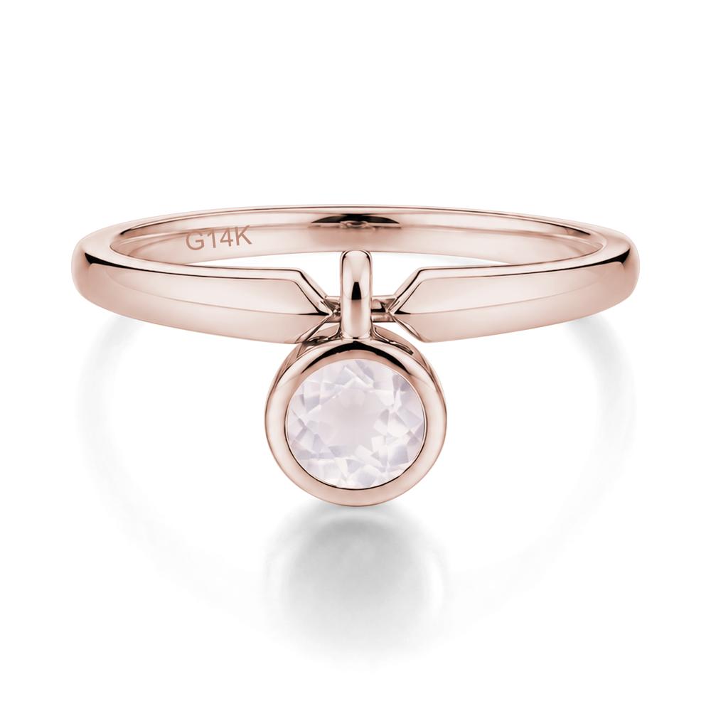 Custom Back Pattern Pink Cubic Zirconia Reversible Ring - LUO Jewelry #gemstone_Rose Quartz