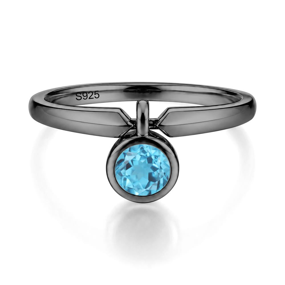 Custom Back Pattern Pink Cubic Zirconia Reversible Ring - LUO Jewelry #gemstone_Swiss Blue Topaz