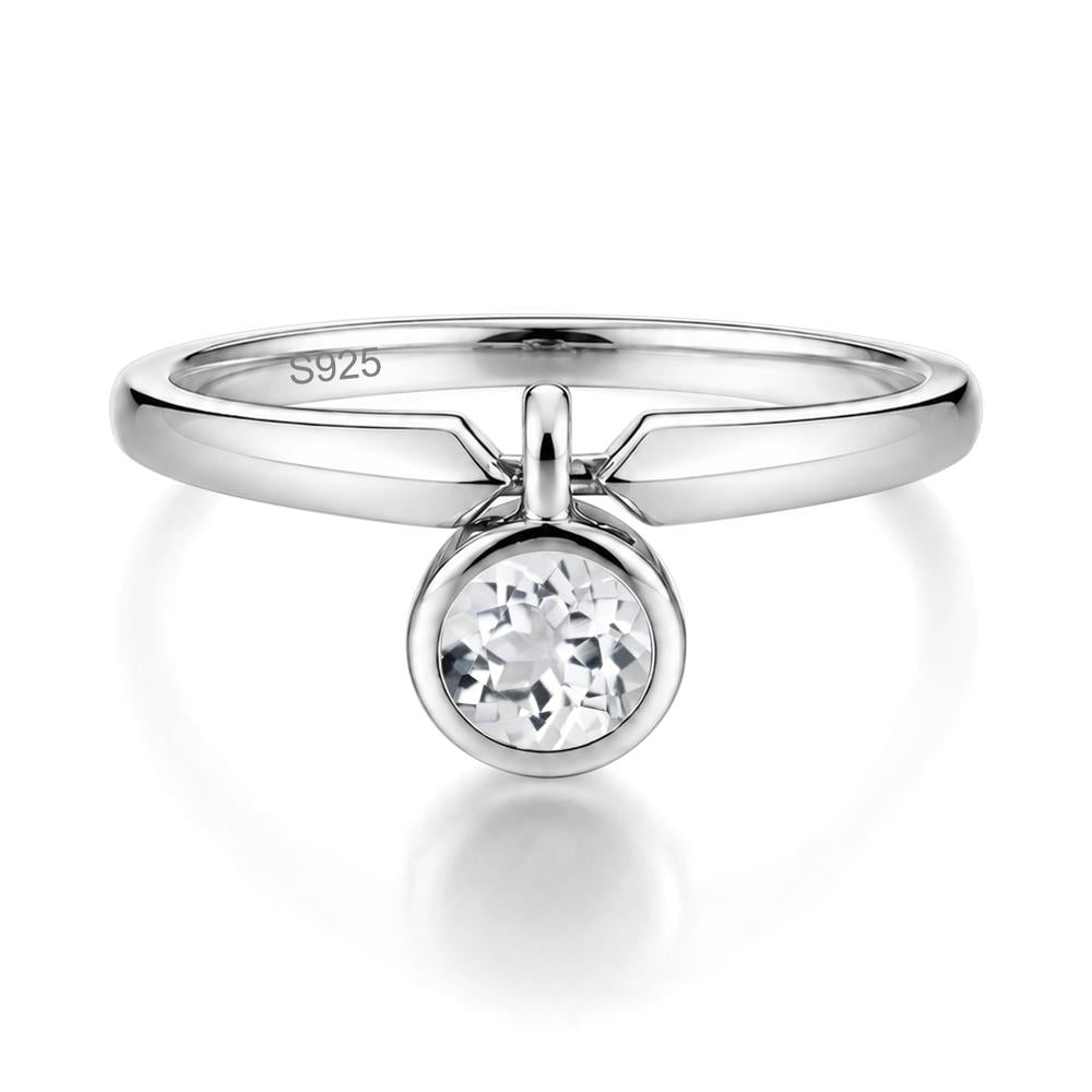 Custom Back Pattern Pink Cubic Zirconia Reversible Ring - LUO Jewelry #gemstone_White Topaz