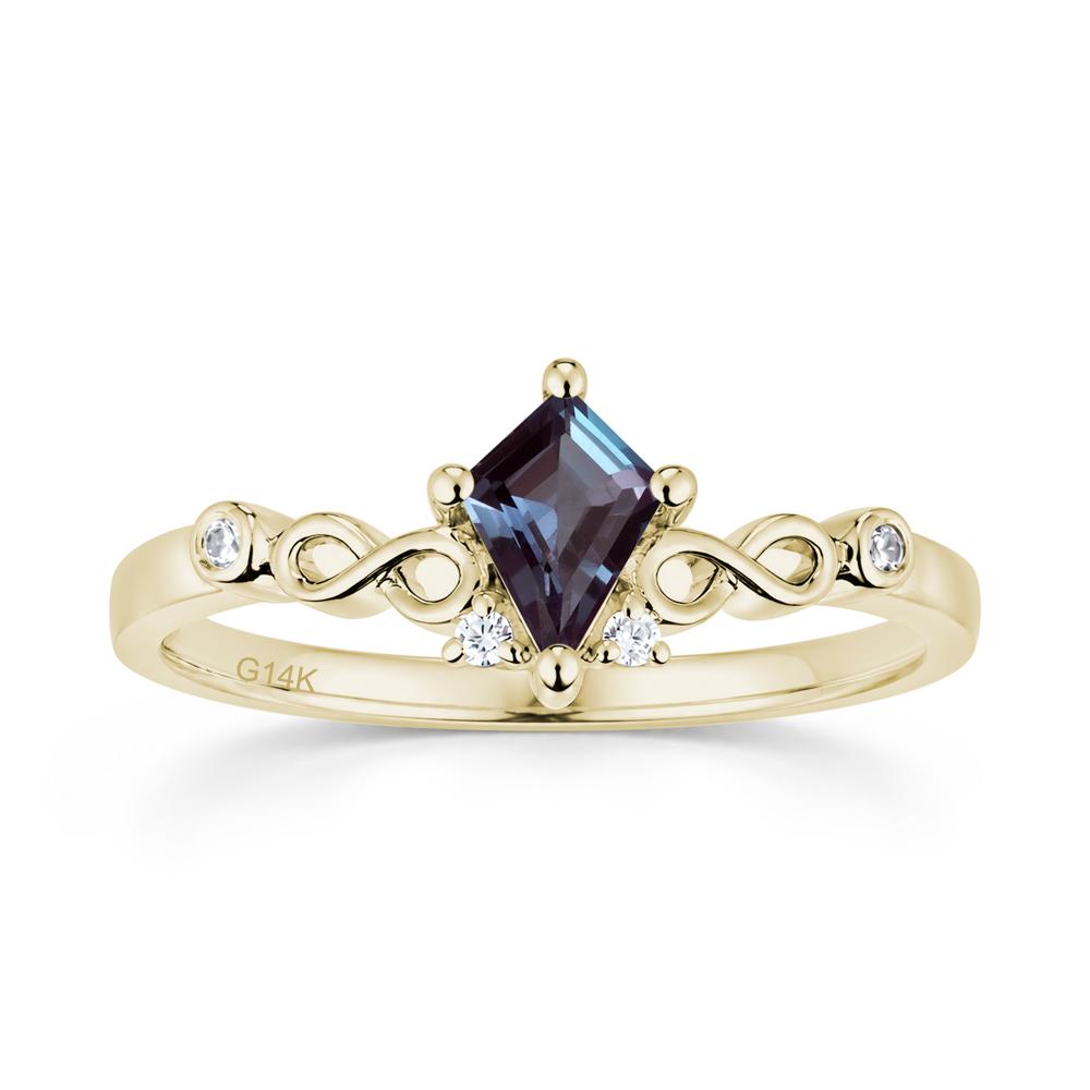 Kite Cut Alexandrite Twisted Infinity Ring - LUO Jewelry #gemstone_Alexandrite