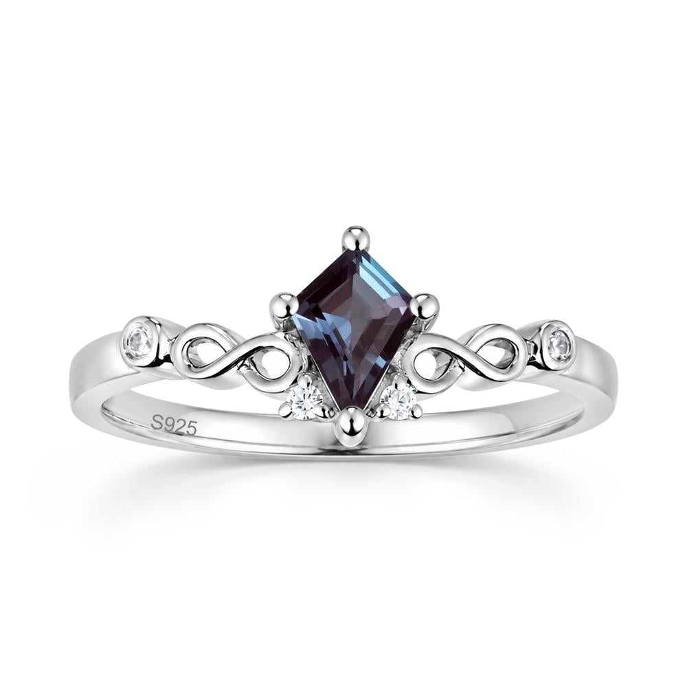 Kite Cut Alexandrite Twisted Infinity Ring - LUO Jewelry #gemstone_Alexandrite