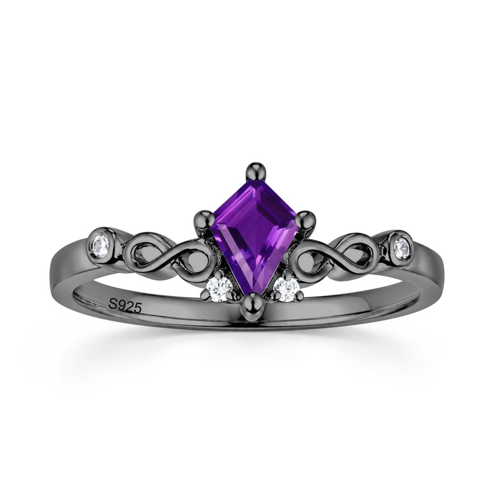Kite Cut Alexandrite Twisted Infinity Ring - LUO Jewelry #gemstone_Amethyst
