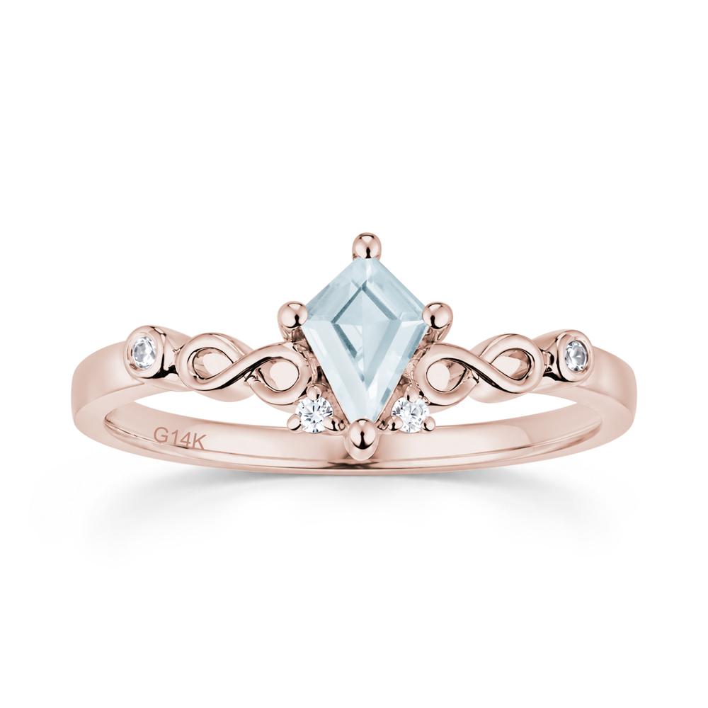 Kite Cut Alexandrite Twisted Infinity Ring - LUO Jewelry #gemstone_Aquamarine