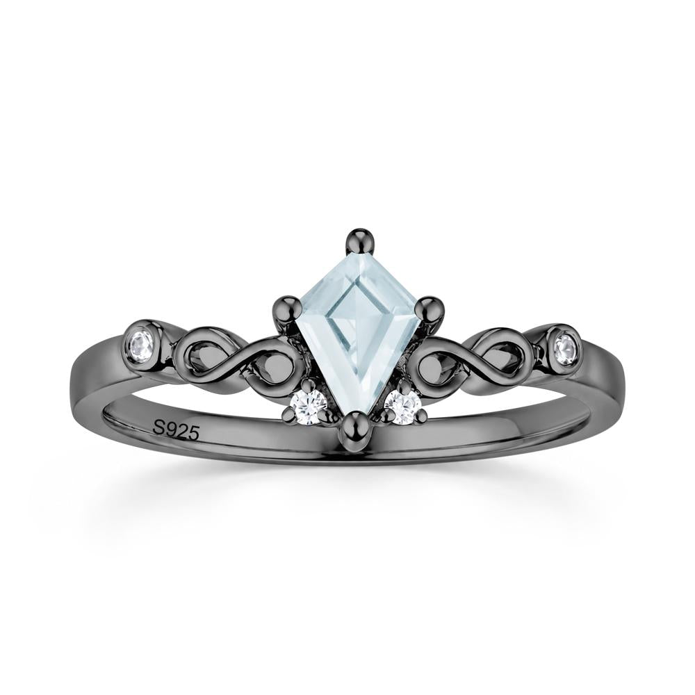 Kite Cut Alexandrite Twisted Infinity Ring - LUO Jewelry #gemstone_Aquamarine