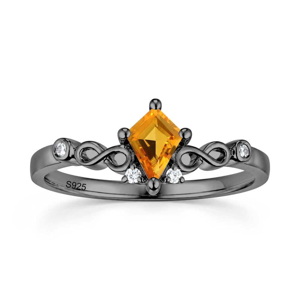 Kite Cut Alexandrite Twisted Infinity Ring - LUO Jewelry #gemstone_Citrine
