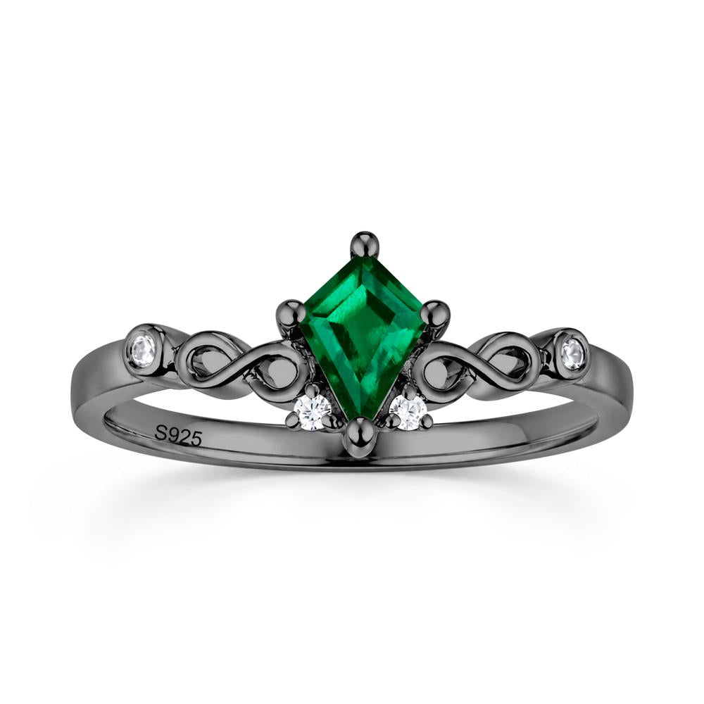 Kite Cut Alexandrite Twisted Infinity Ring - LUO Jewelry #gemstone_Emerald