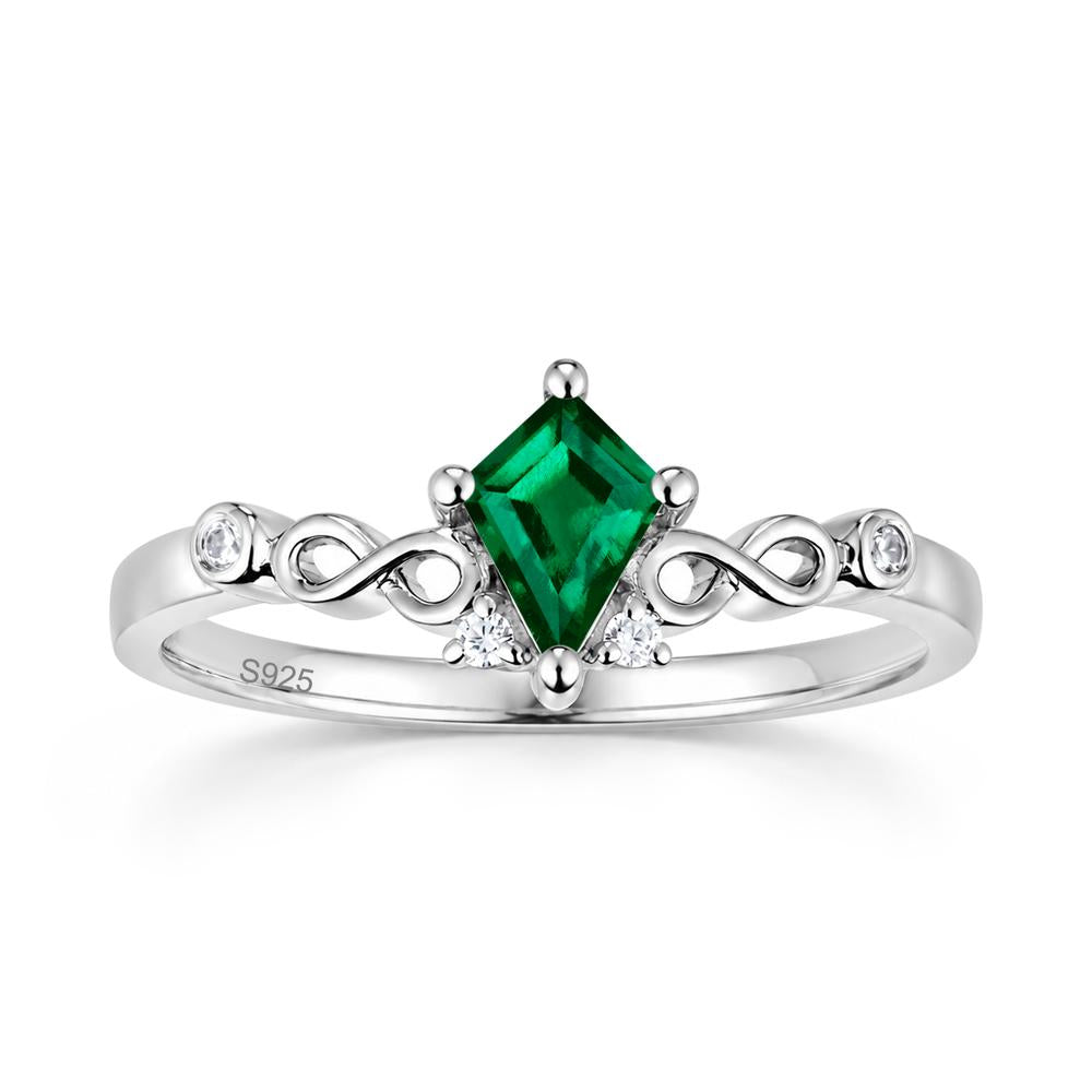 Kite Cut Alexandrite Twisted Infinity Ring - LUO Jewelry #gemstone_Emerald